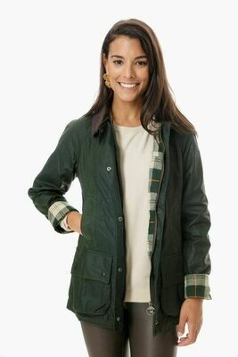 BARBOUR Beadnell Waxed Jacket Sage 関税送料込 barbour-womens-waxed-beadnell-