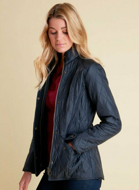 Barbour W's Cavalry Polarquilt Jacket Navy