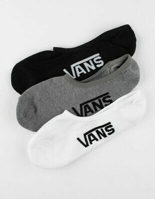 Vans W's No Show Socks 3 Pack MULTIPLE COLORS AVAILABLE