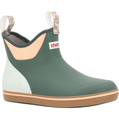 XTRATUF W&#39;s Ankle Deck Boots Specialty Prints MULTIPLE COLORS AVAILABLE, Size: 6, Color: Garden Green