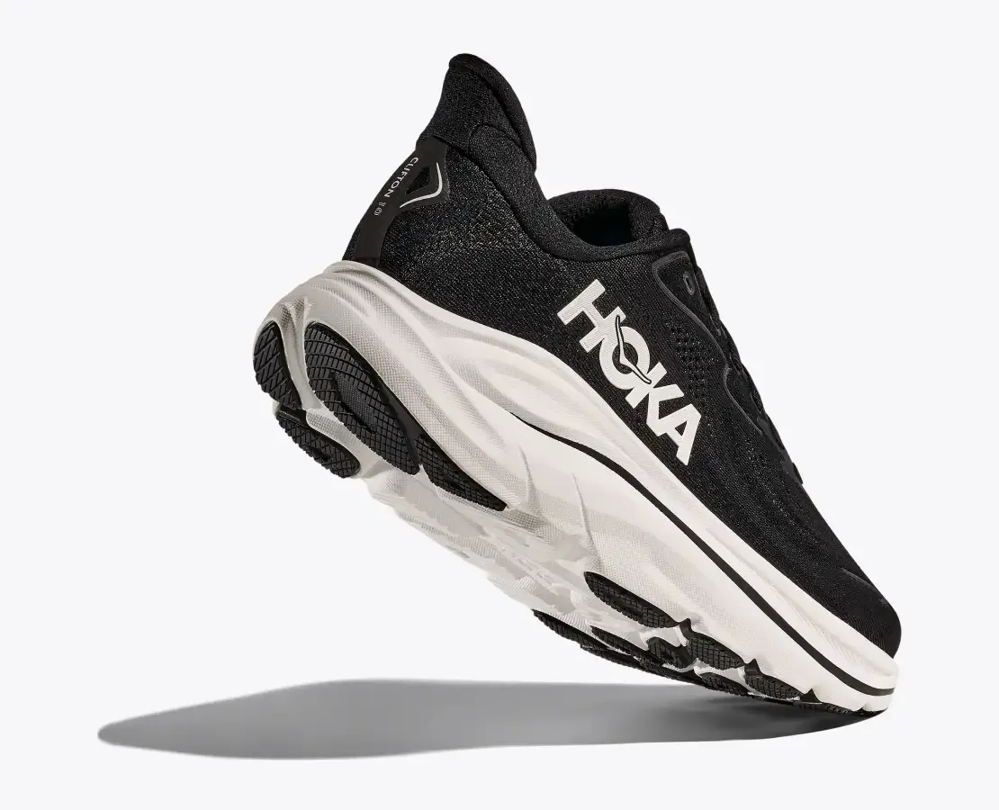 Hoka W&#39;s Clifton 10 WIDE Black/White
