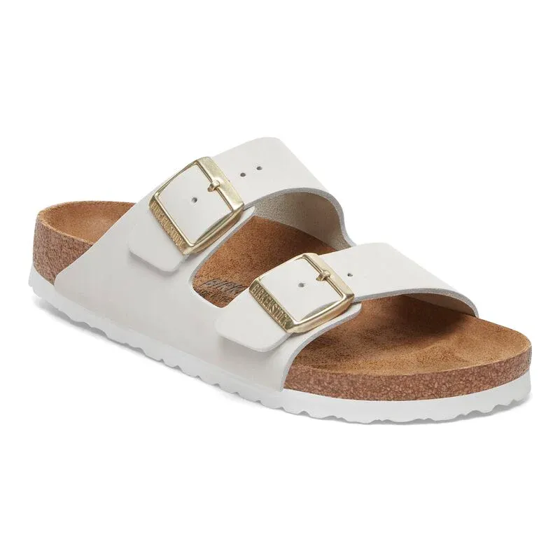 Birkenstock W&#39;s Arizona Antique White Nubuck Narrow