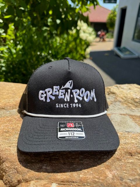 Green Room Five Panel Trucker Hat Black
