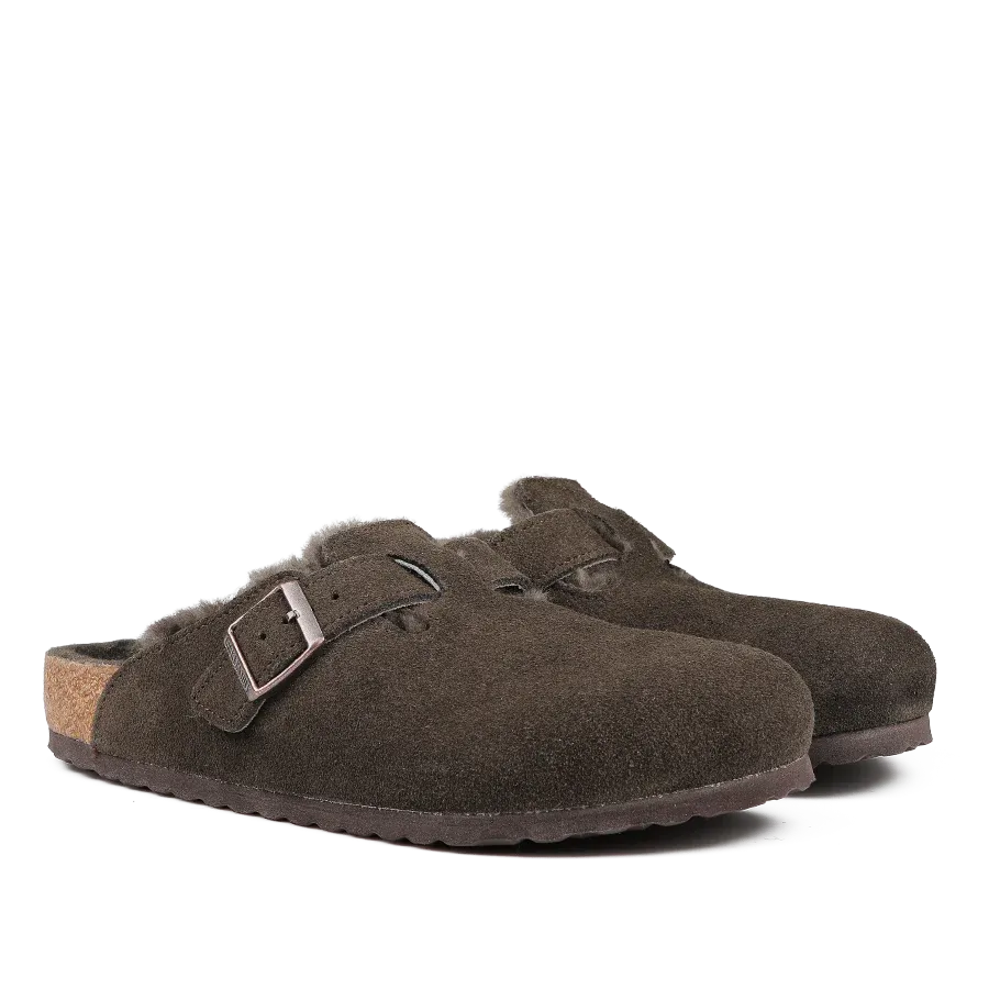 Birkenstock M's Boston Suede Shearling Mocha