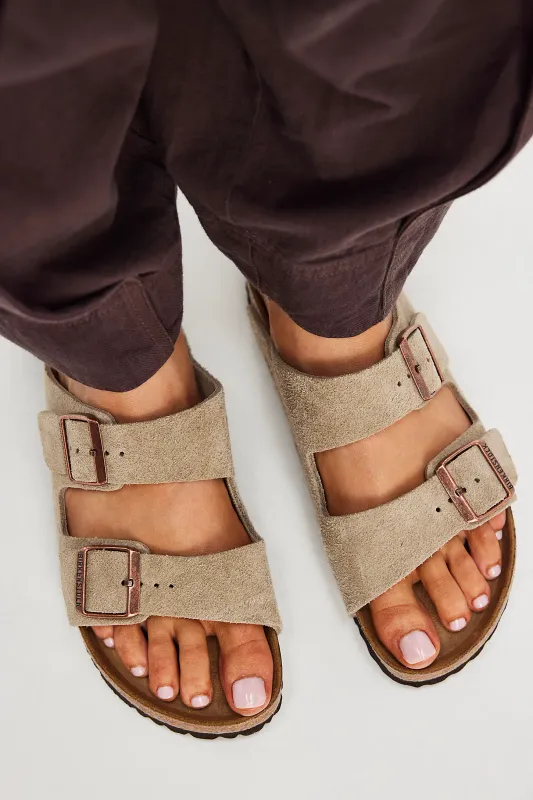 Birkenstock W’s Arizona Taupe Suede SF Narrow