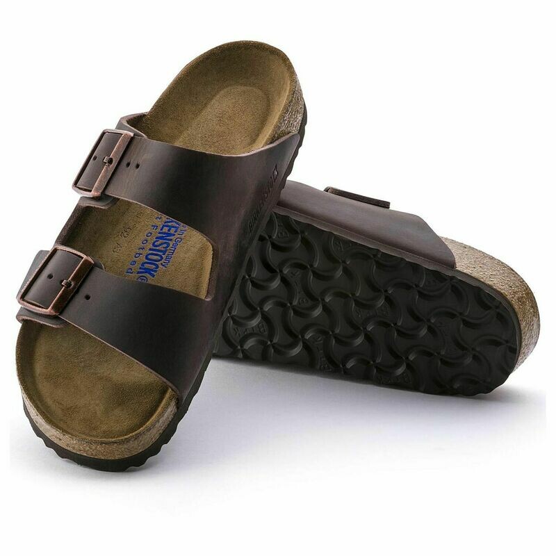 Birkenstock M's Arizona Habana Waxy Leather SF Regular