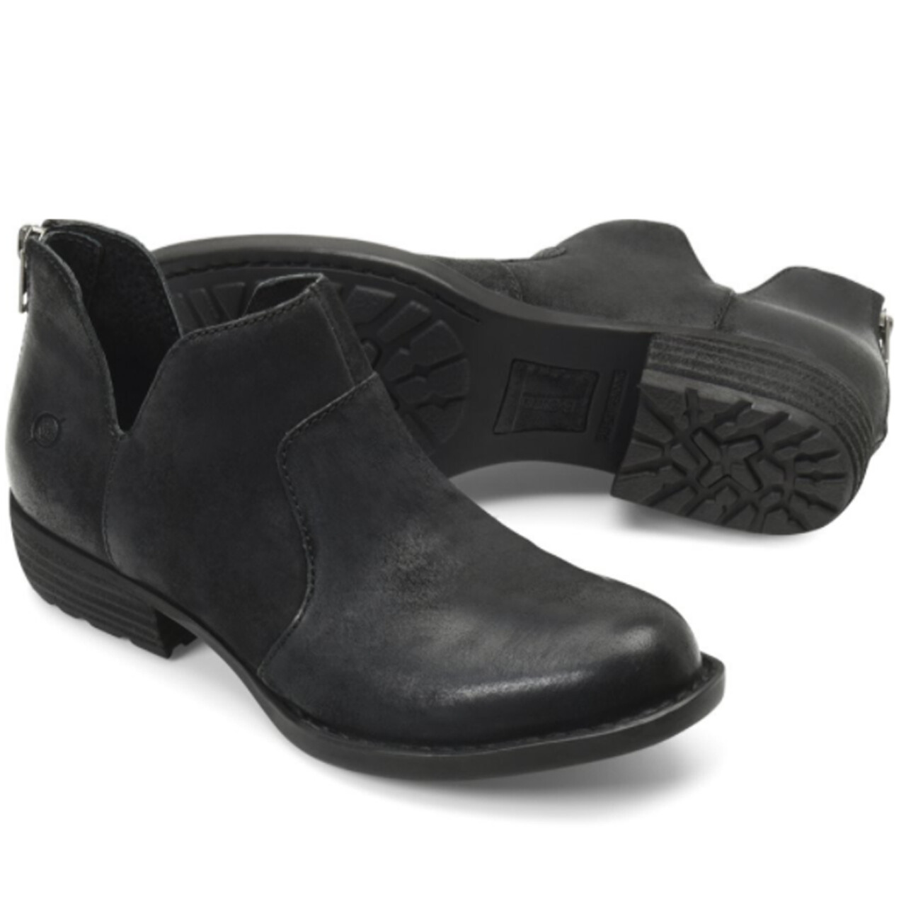 BORN Kerri Ankle Boot Black Suede BORN Kerri Ankle Boot Black Suede