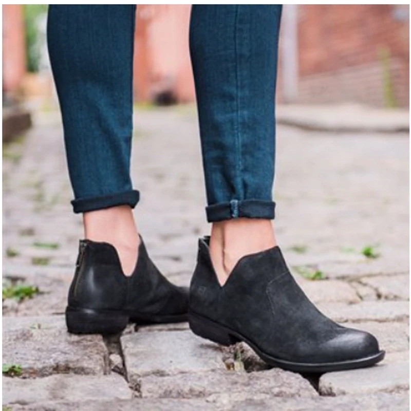 BORN Kerri Ankle Boot Black Suede