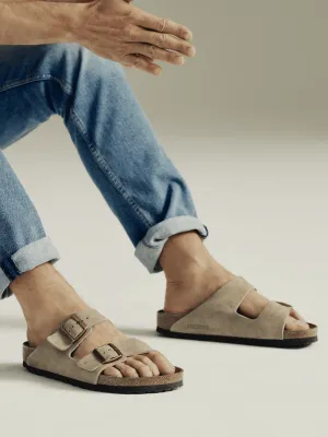 Birkenstock M's Arizona Taupe Suede Regular