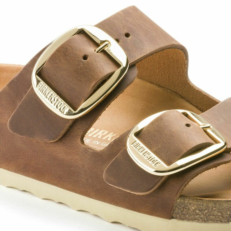 Birkenstock W's Arizona Big Buckle Oiled Leather Cognac Narrow