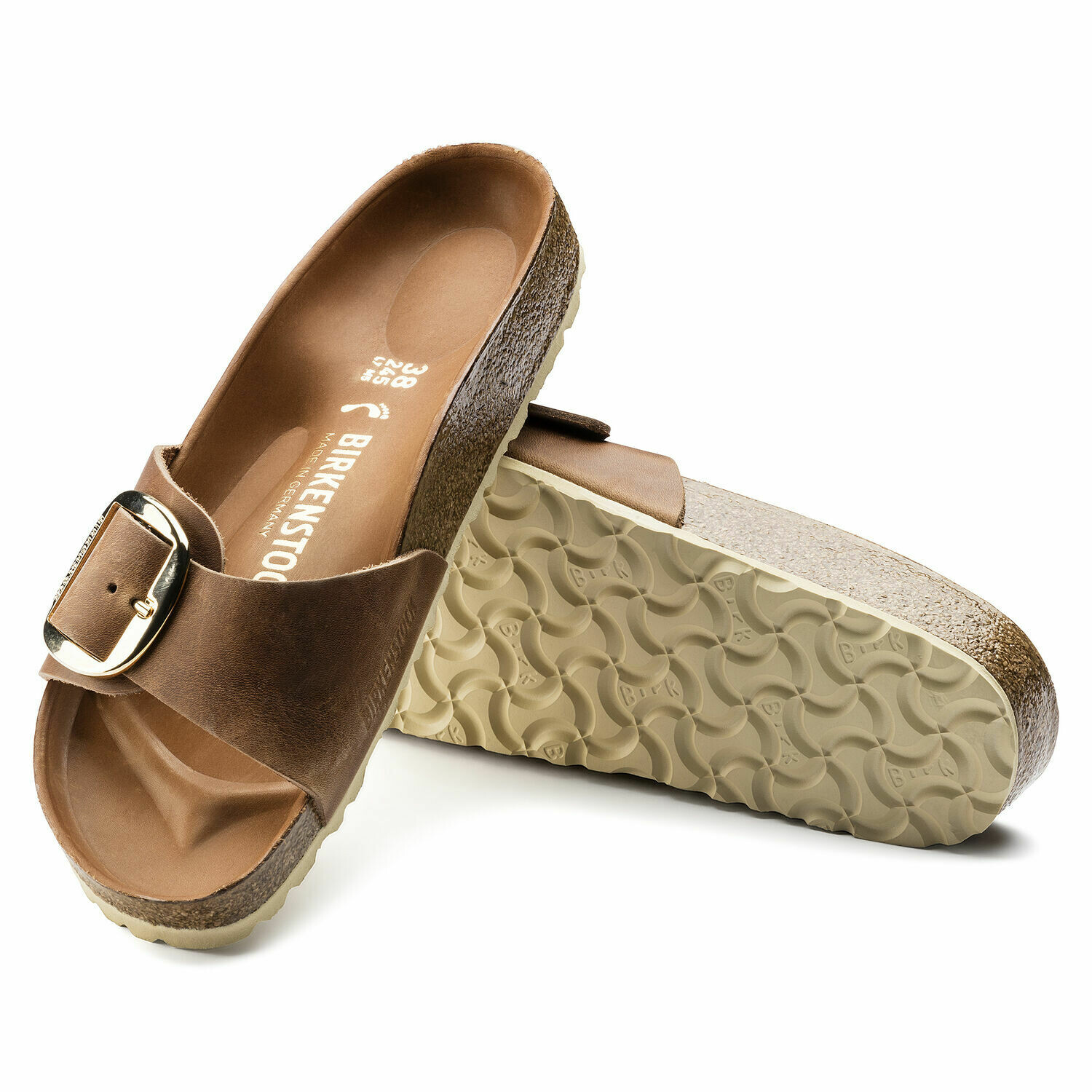 Birkenstock W's Madrid Big Buckle Cognac Leather