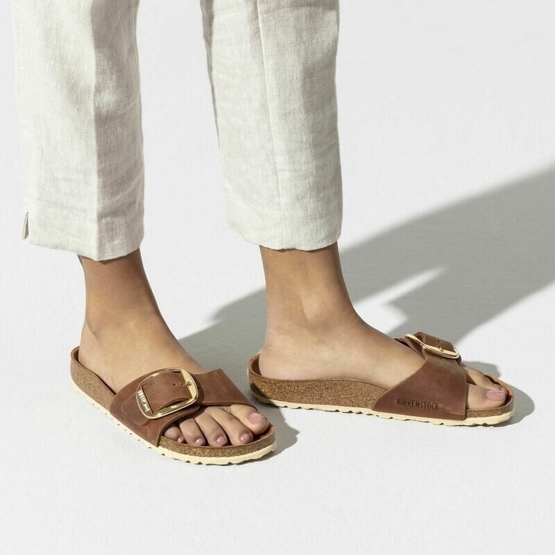Birkenstock W's Madrid Big Buckle Cognac Leather