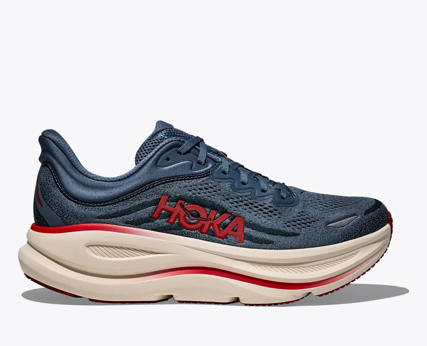 Hoka M's Bondi 9 Thundercloud/Vermillion, Size: 8