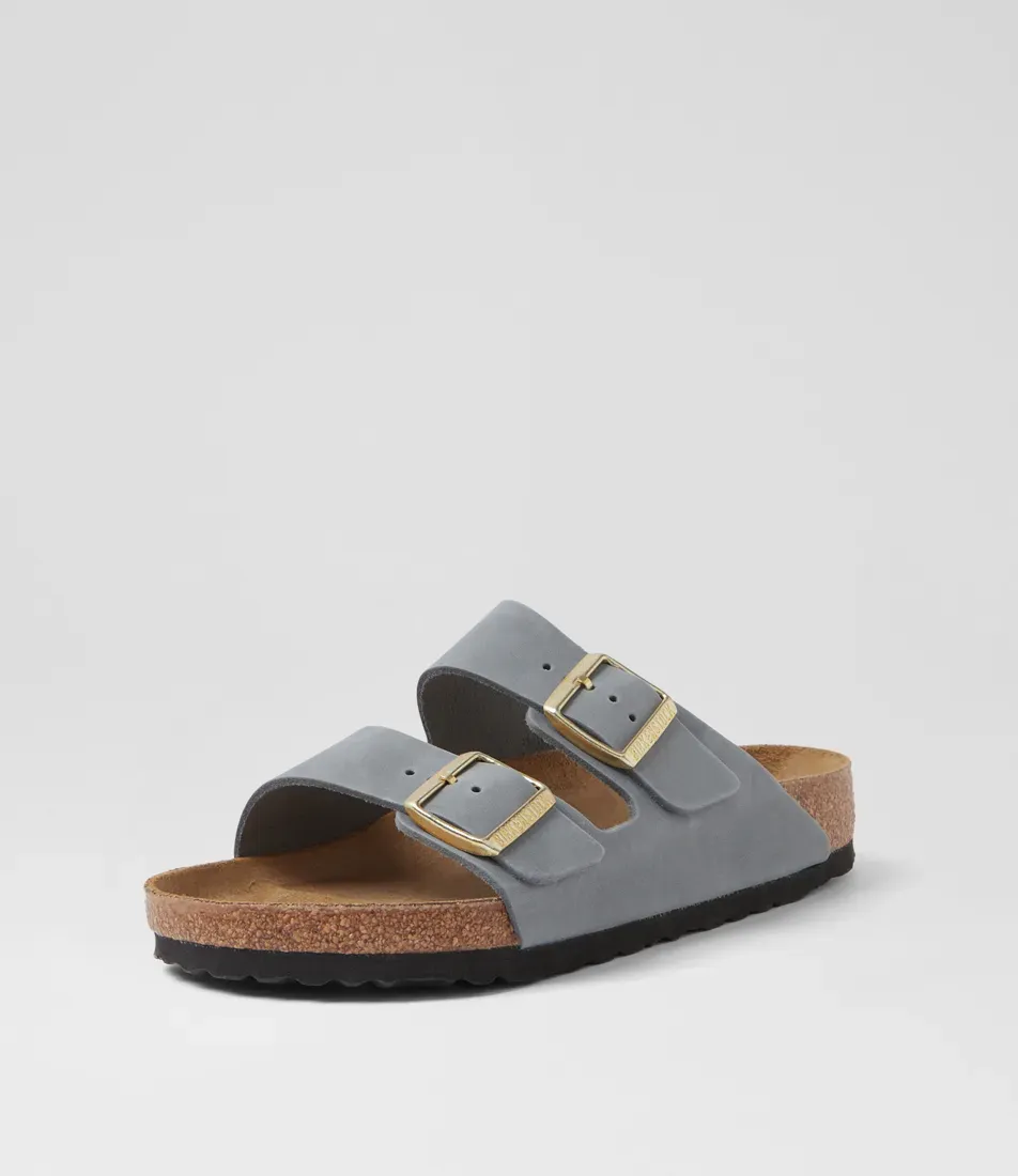 Birkenstock W's Arizona Basalt Grey Oiled Leather Narrow, Size: 36