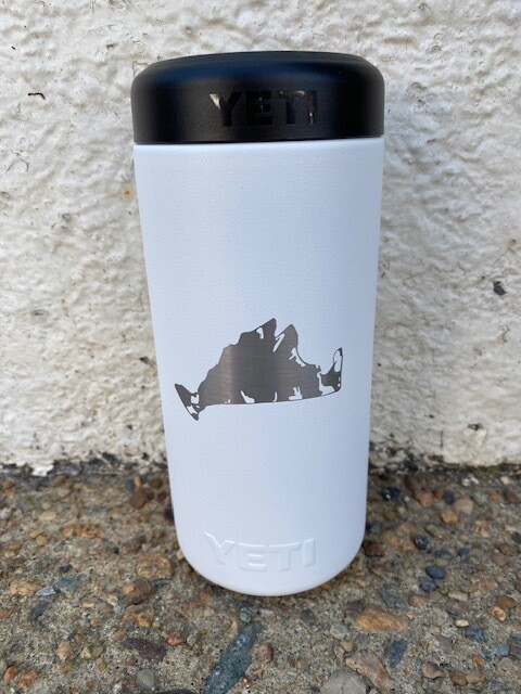 YETI Colster Slim Martha's Vineyard White