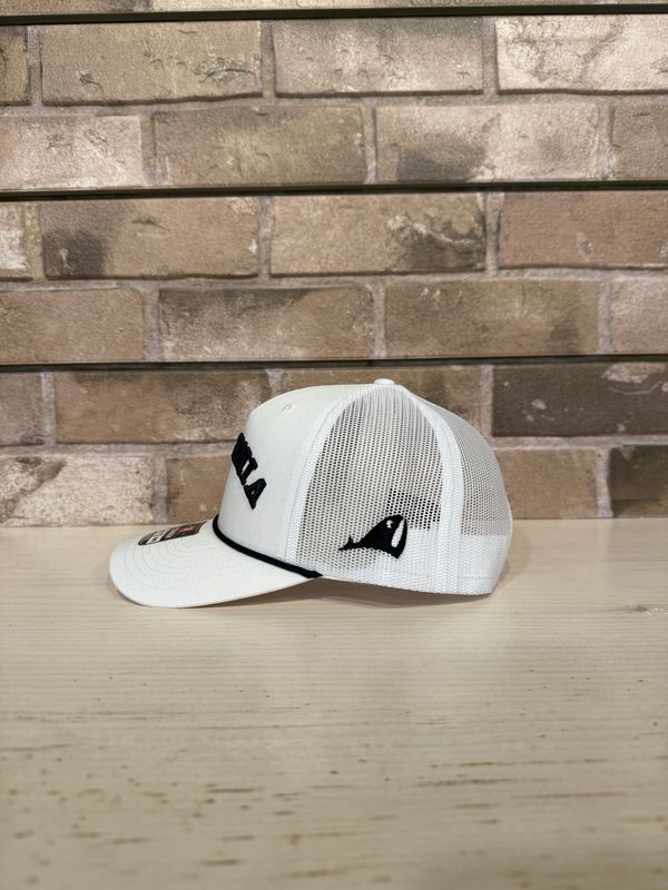 Green Room Reversed Vineyard Trucker Hat w/ Navy Rope - White/Navy