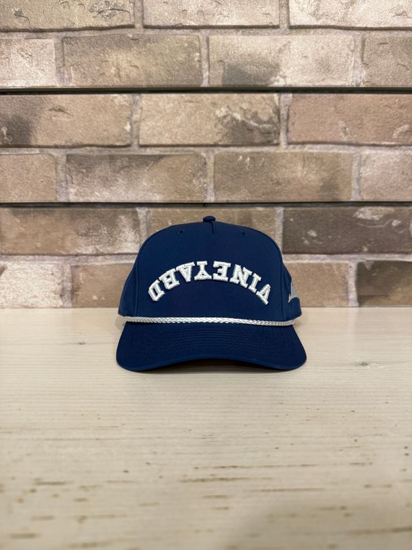 Green Room Reversed Vineyard Hat w/ White Rope - Admiral Blue