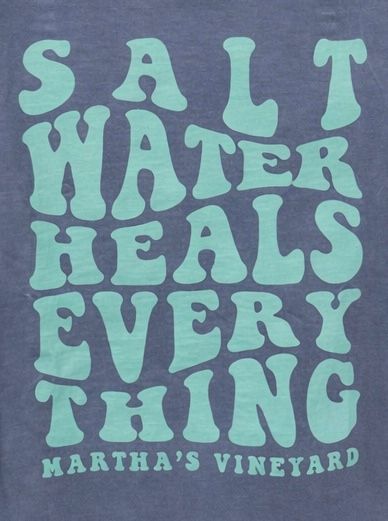 Salt Water Heals Everything - T-Shirt - Slate Blue