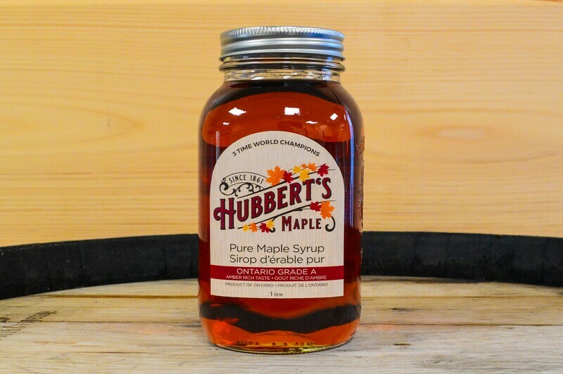 1L Pure Maple Syrup - Glass Mason Jar