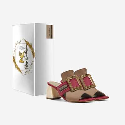 Nug Excluzive Natural Lite leather Slide in buckle heels
