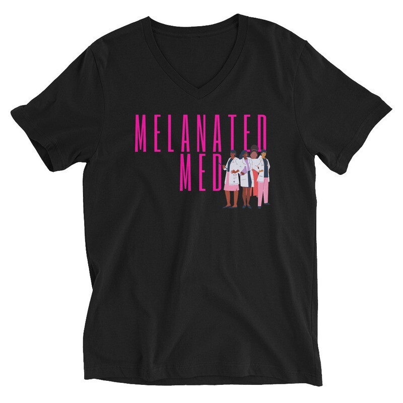 Melanated Med Short Sleeve V-Neck T-Shirt