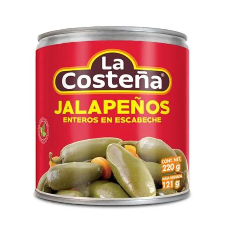 Chiles jalapeños La Costeña Enteros en Escabeche 220 g