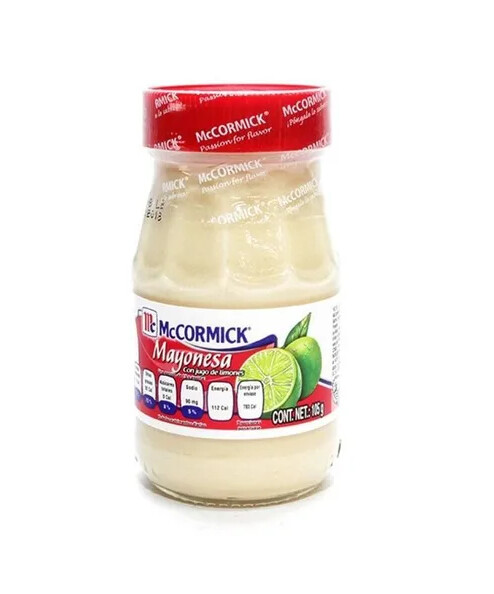 Mayonesa McCormick Con Jugo De Limón Frasco 105 Gr​s​