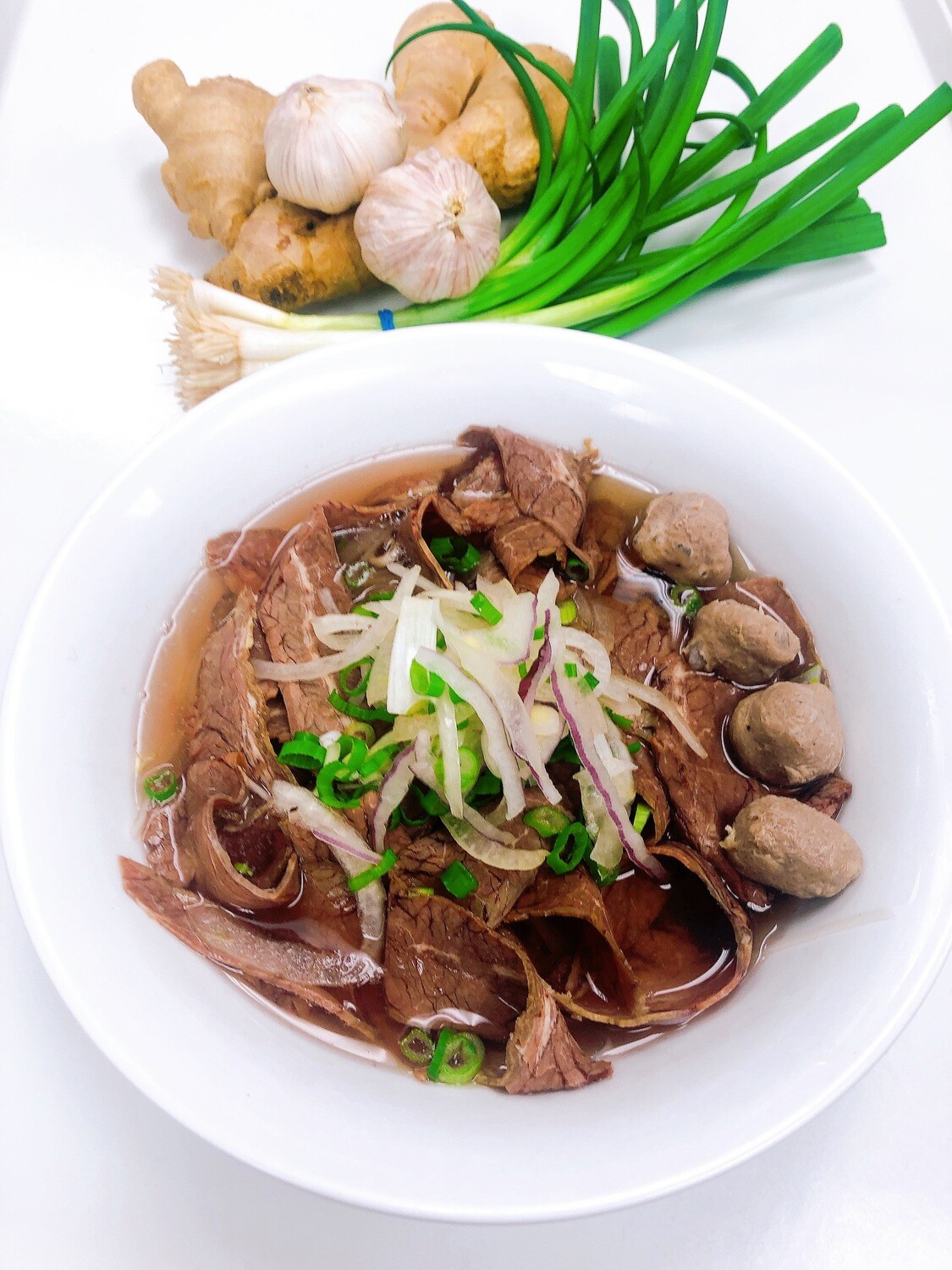 314- Well-done Beef and Beef Ball Rice Noodle Soup