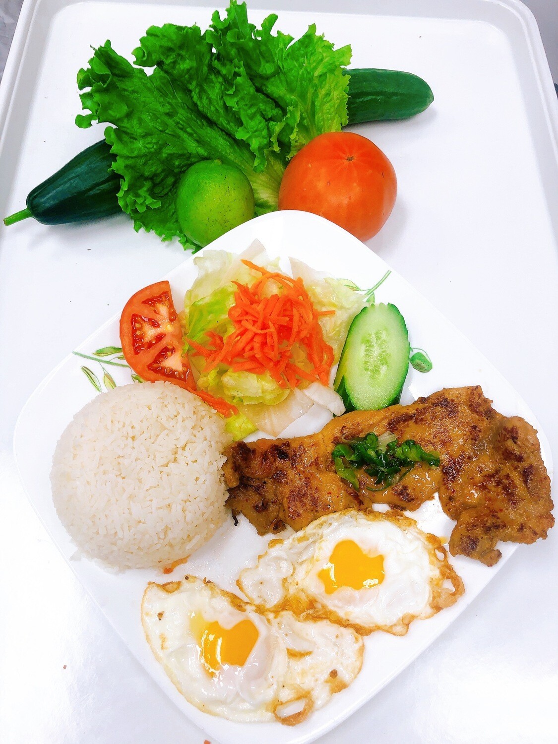 502- Grilled Chicken with Steamed Rice (Plus Two Items)