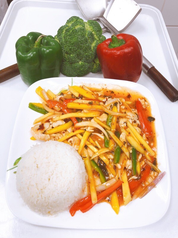 706- Mango Stir Fried with Steamed Rice