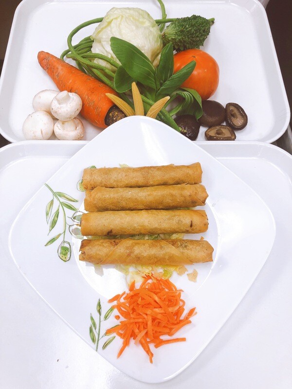 601- Deep Fried Vegetarian Spring Rolls