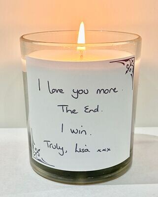 Actual Handwriting Luxury Scented Candle