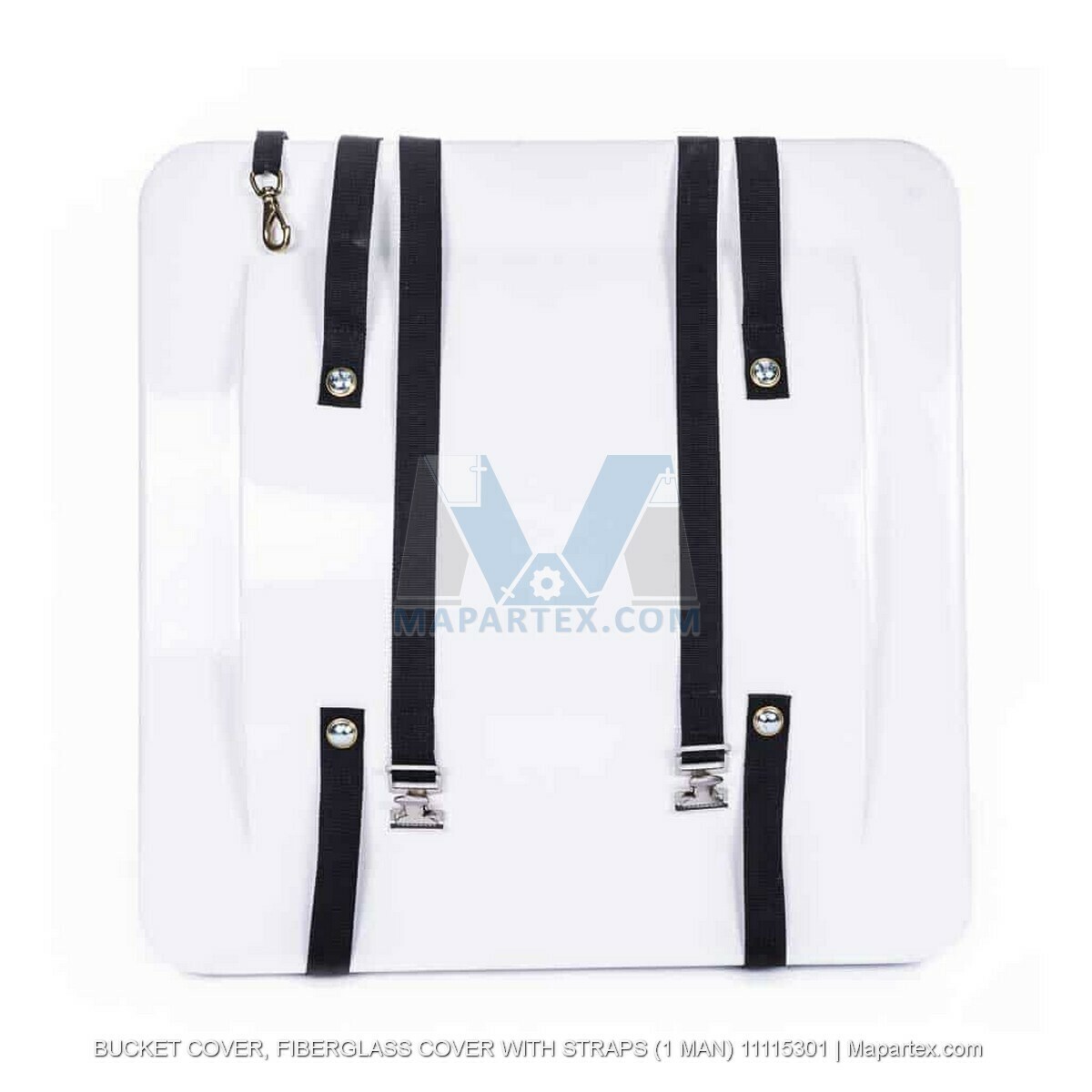 BUCKET COVER, FIBERGLASS COVER WITH STRAPS (1 MAN)