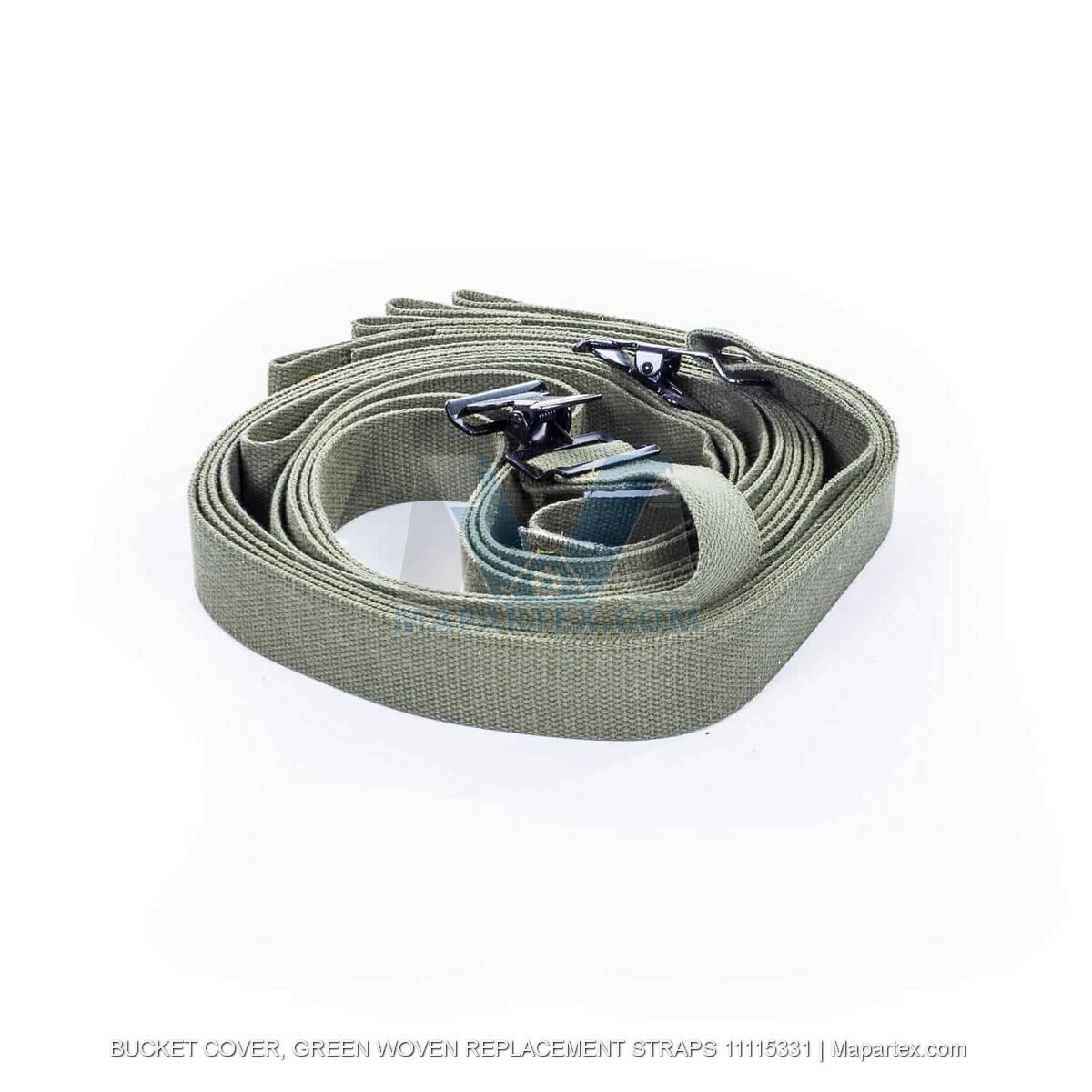 BUCKET COVER, GREEN WOVEN REPLACEMENT STRAPS