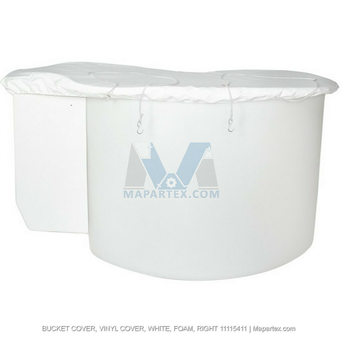 BUCKET COVER, VINYL COVER, WHITE, FOAM, RIGHT