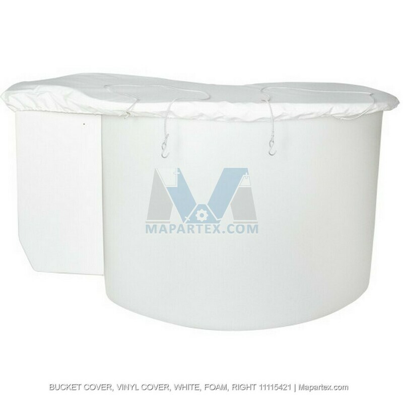 BUCKET COVER, VINYL COVER, WHITE, FOAM, RIGHT
