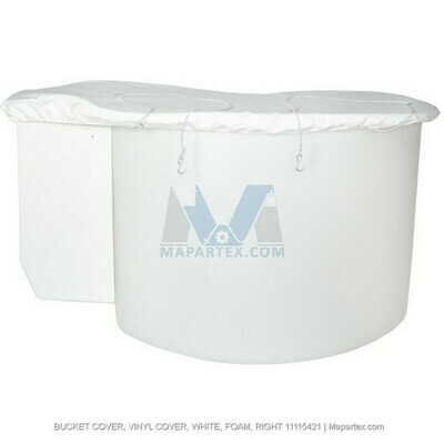 BUCKET COVER, VINYL COVER, WHITE, FOAM, RIGHT BUCKET COVER, VINYL COVER, WHITE, FOAM, RIGHT