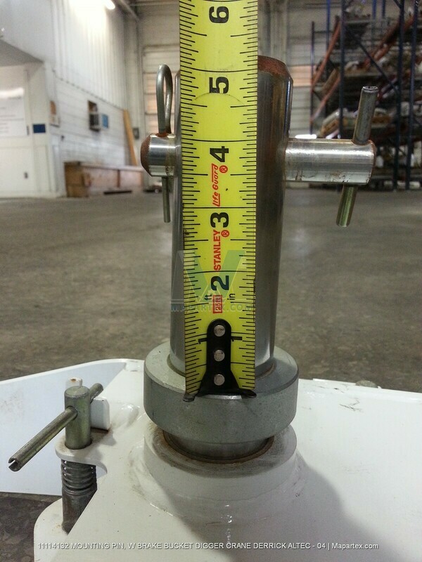 MOUNTING PIN, W BRAKE BUCKET DIGGER CRANE DERRICK ALTEC