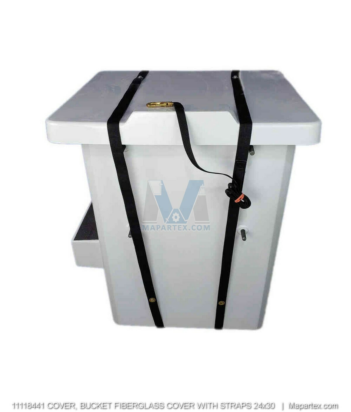 COVER, BUCKET FIBERGLASS COVER WITH STRAPS 24x30