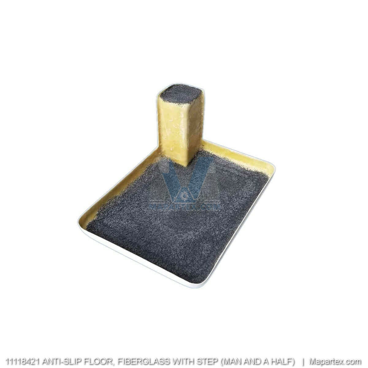 ANTI-SLIP FLOOR MAT BUCKET, FIBERGLASS WITH STEP (MAN AND A HALF)