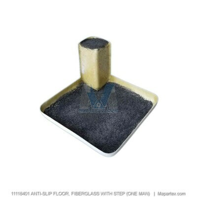 ANTI-SLIP FLOOR MAT BUCKET, FIBERGLASS WITH STEP (ONE MAN)
