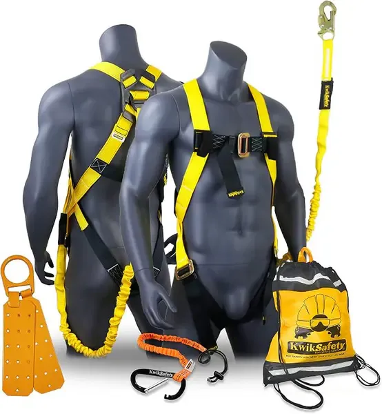 KwikSafety SCORPION Combo Safety Harness with Attached 6' Lanyard and Cross-Arm Strap KwikSafety SCORPION Combo Safety Harness with Attached 6' Lanyard and Cross-Arm Strap