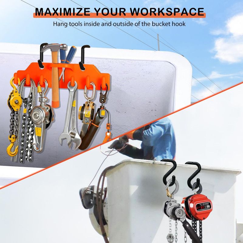 Lineman Tool Board, Bucket Truck Hook Organizer, Bucket Truck Accessories for Lineman, Including Four Hook for Aerial Baskets(Two 3 inch and Two 2 inch) Lineman Tool Board, Bucket Truck Hook Organizer, Bucket Truck Accessories for Lineman, Including Four Hook for Aerial Baskets(Two 3 inch and Two 2 inch)