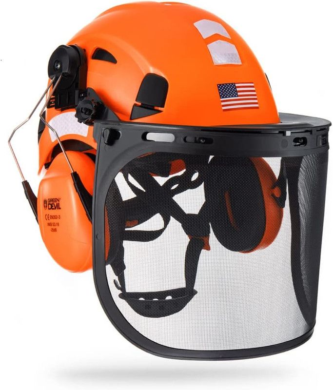 Forestry Safety Helmet with Mesh Shield