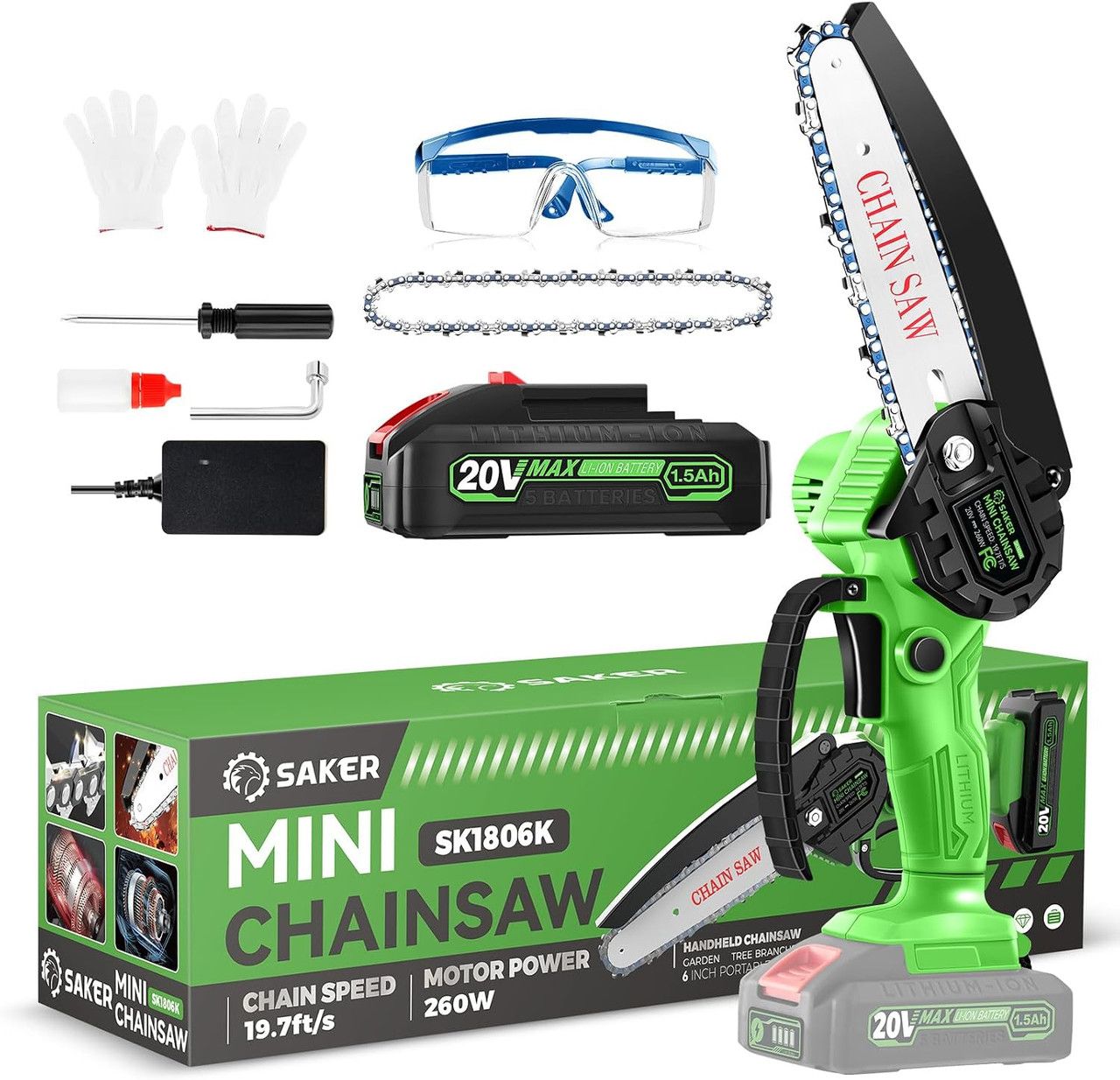 Saker 6-inch Mini Chainsaw Saker 6-inch Mini Chainsaw