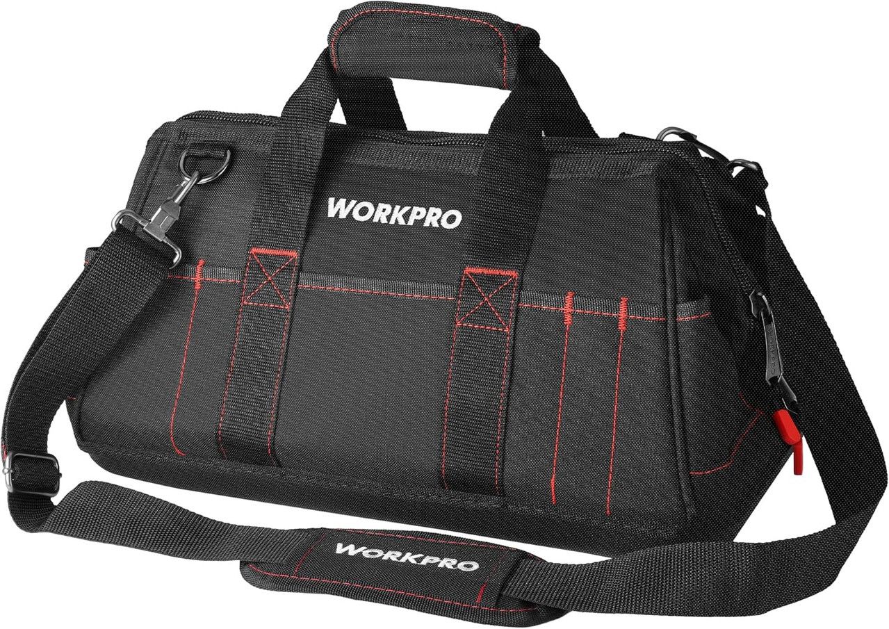 WORKPRO 16-inch Wide-Mouth Tool Bag