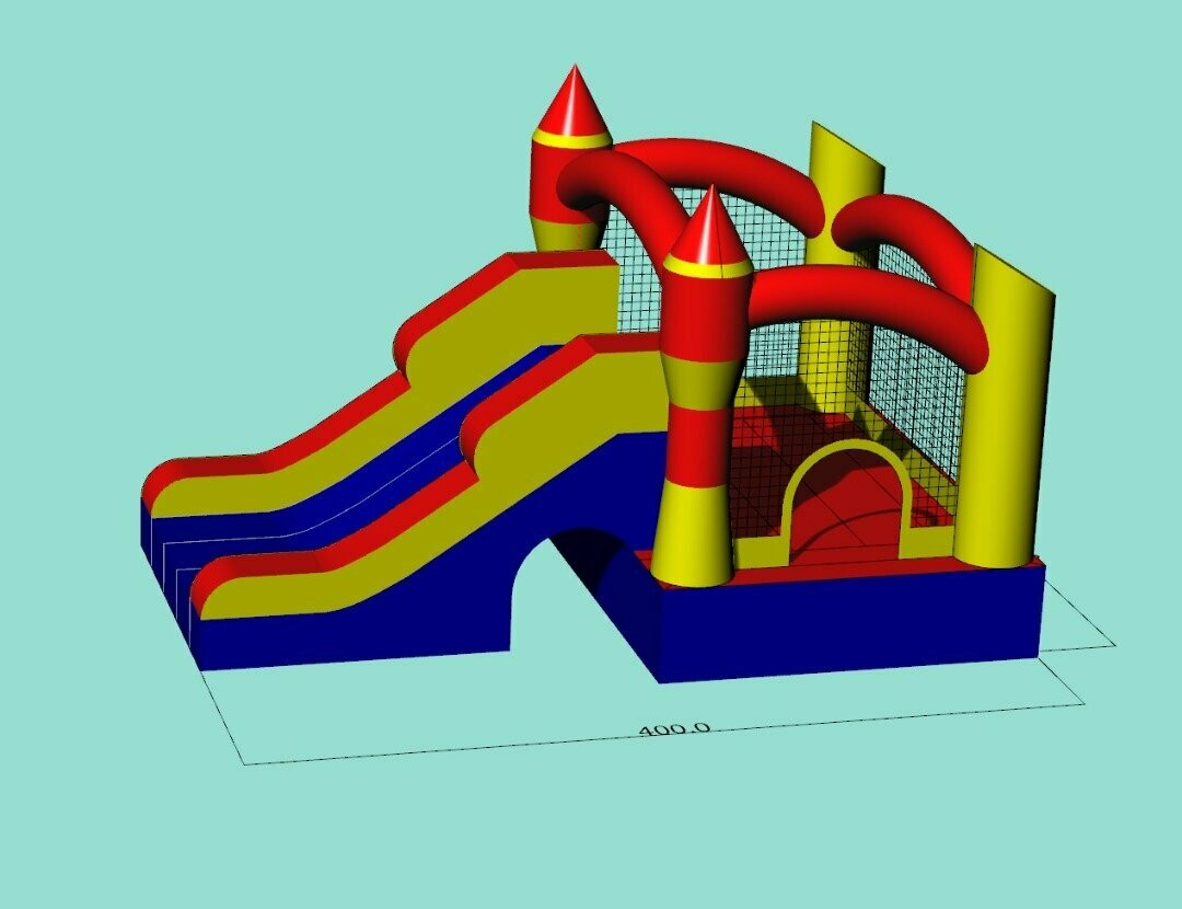 Insuflável Pequeno Castelo com slide!