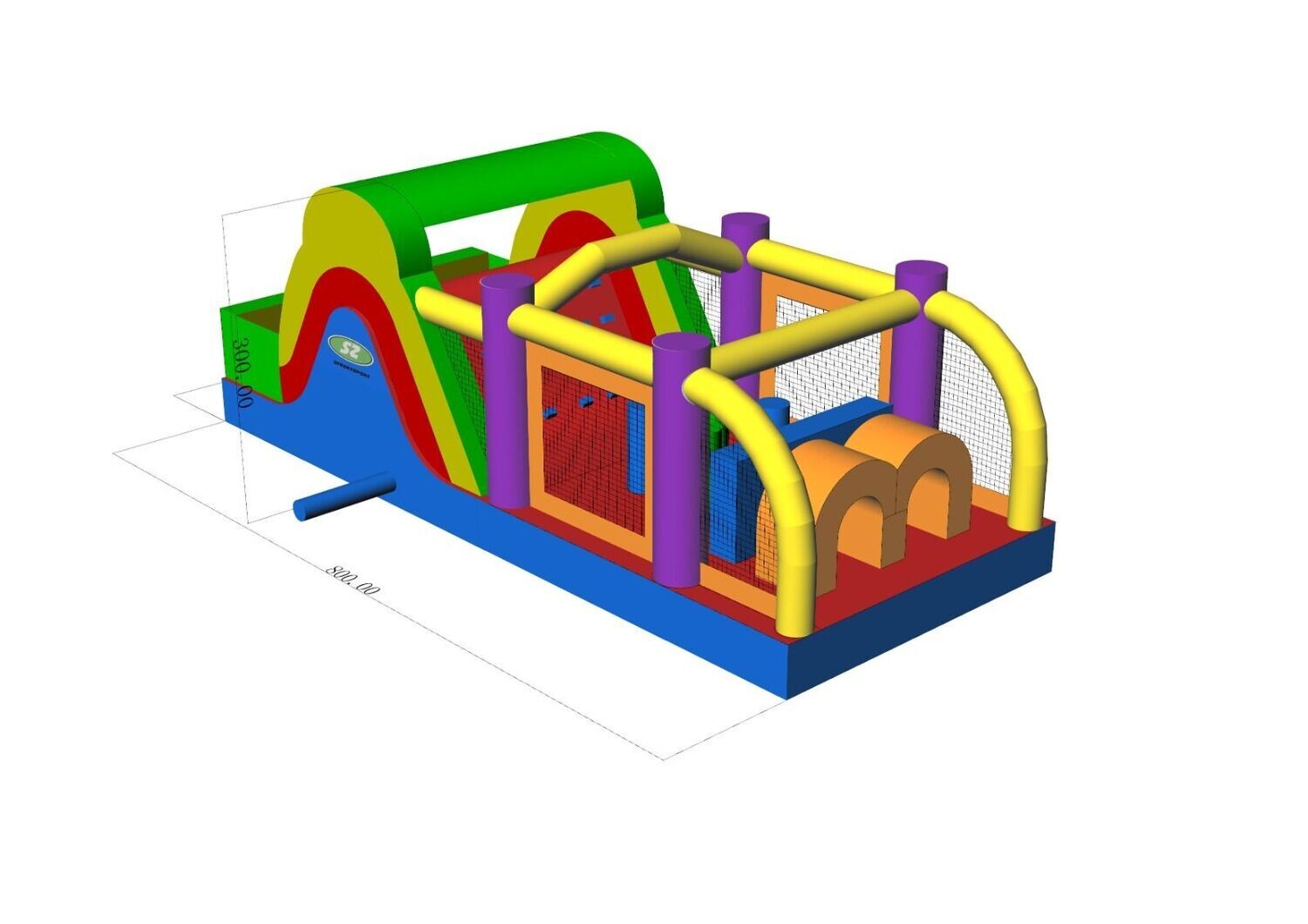 Insuflável Pista Obstáculos 2