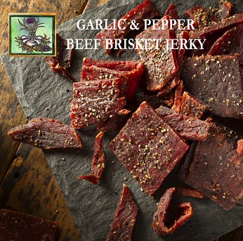 Garlic Pepper Beef Brisket Jerky Garlic Pepper Beef Brisket Jerky