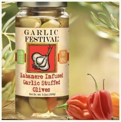 Habanero Infused Garlic Stuffed Olives